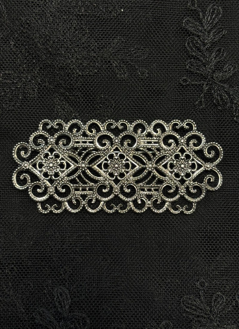 Broche plateado envejecido 781