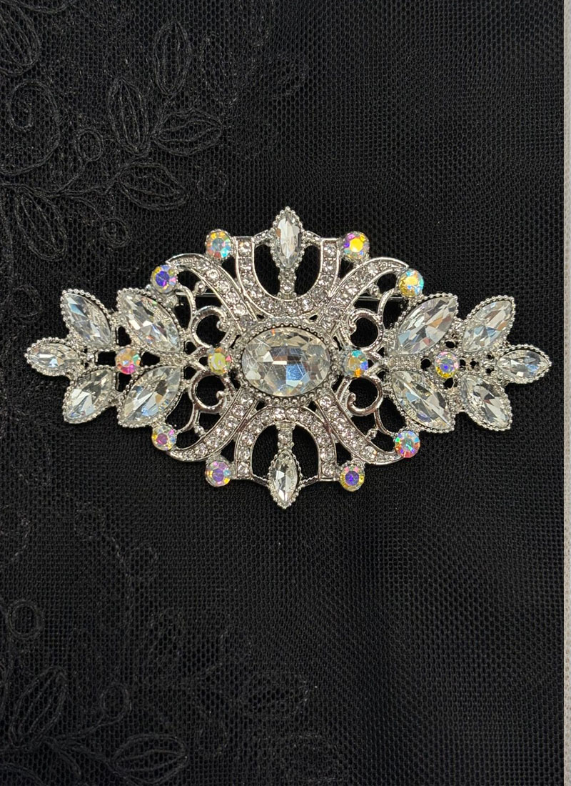 Broche estilo barroco 794 plateado