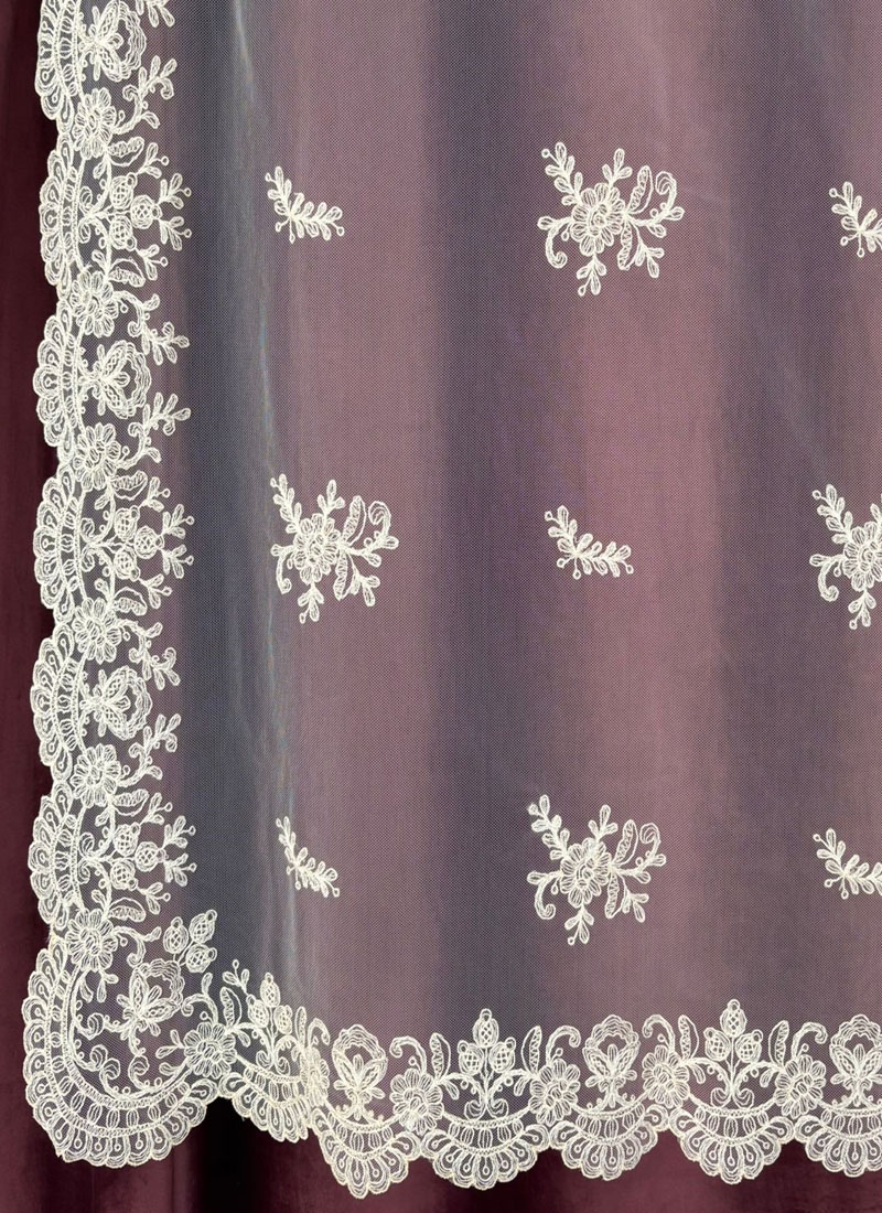 Mantilla beige Premium Bordada Maquina 0011